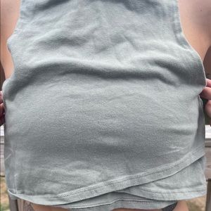 Green crop top